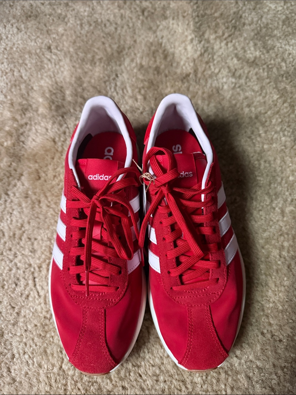 adidas woman’s red & White Low-Top Sneakers
